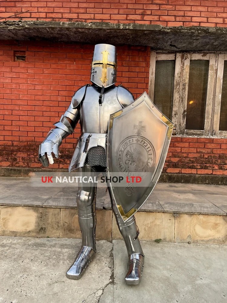 Medieval Templar Knight Armor Suit