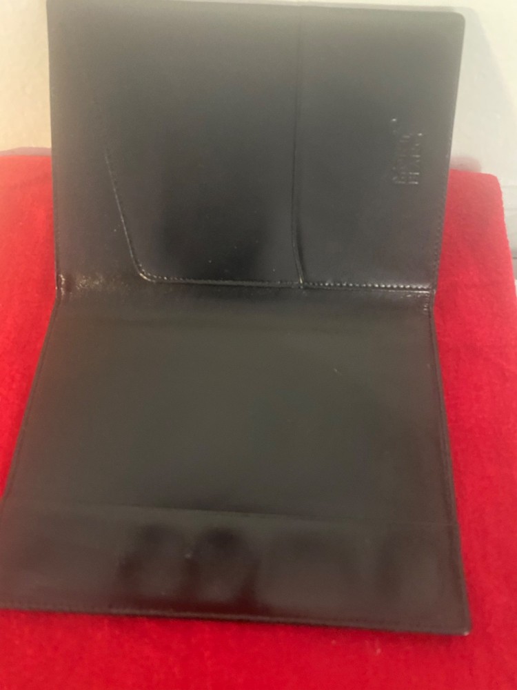 Montblanc Black Leather Bifold Passport Case Holder