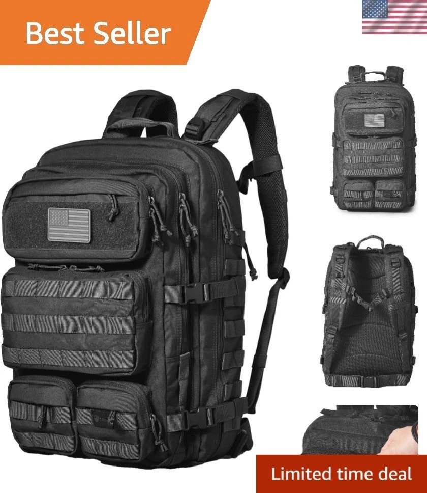 Heavy-Duty 50L Tactical Backpack - Adjustable Straps & Maximum Storage Capacity