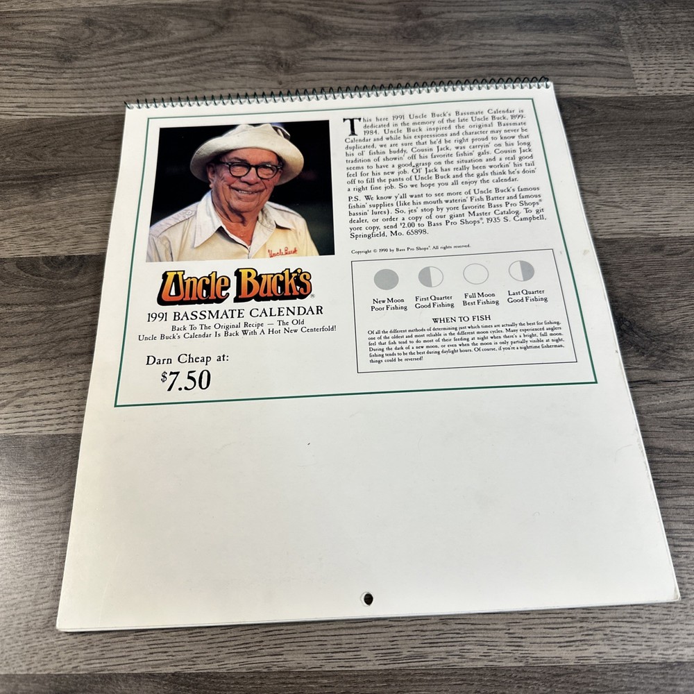 Uncle Buck’s Calendar 1991