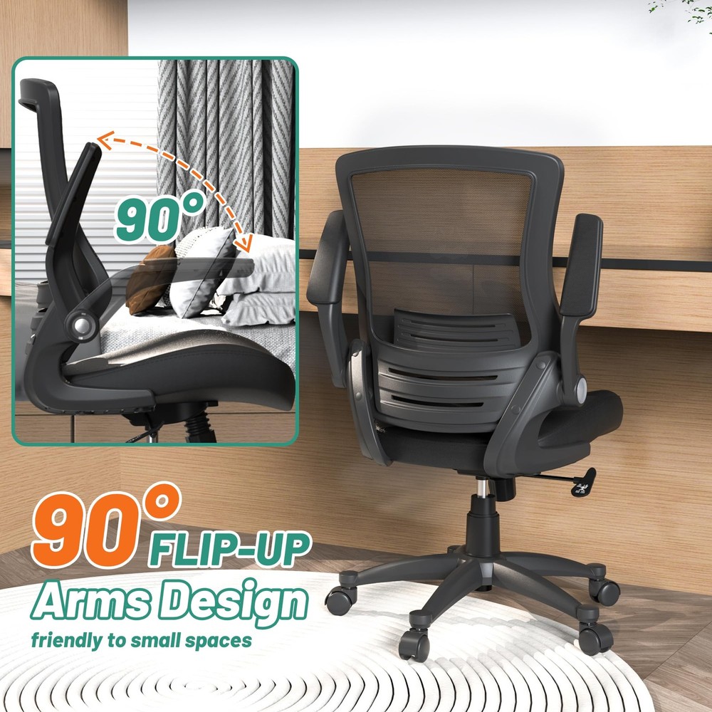 Modern Ergonomic Home Office Desk Task Computer Study Chair Height Adjustable