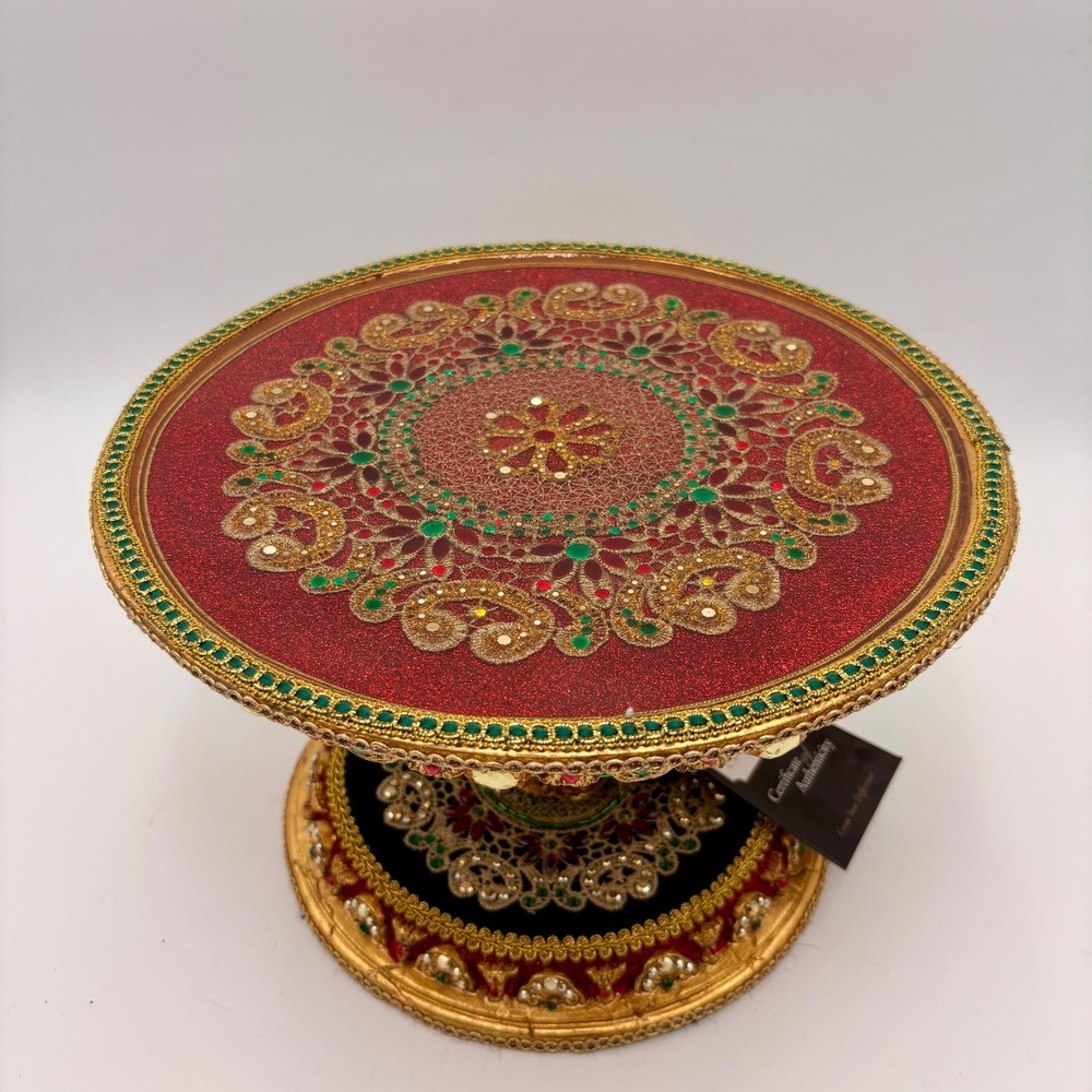 Katherine's Collection Christmas Castle Cake Plate Stand