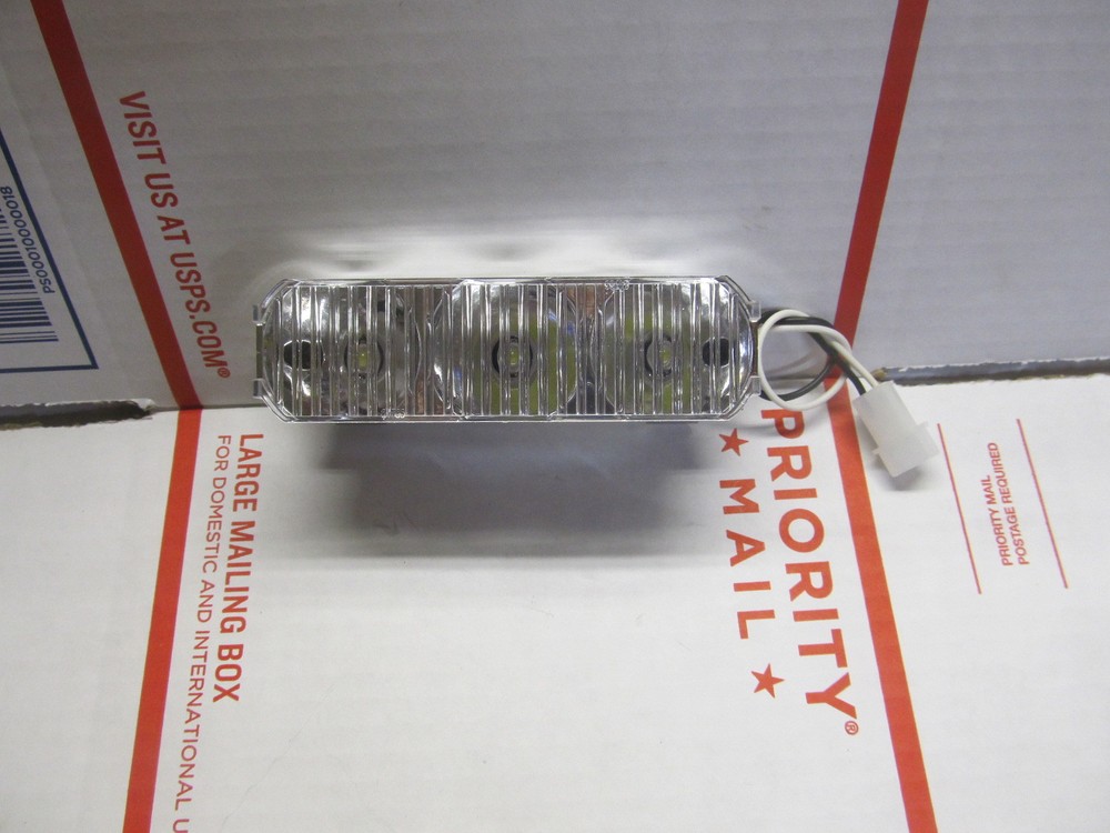 Whelen Justice Series LED Con 3 Clear White Inboard Module