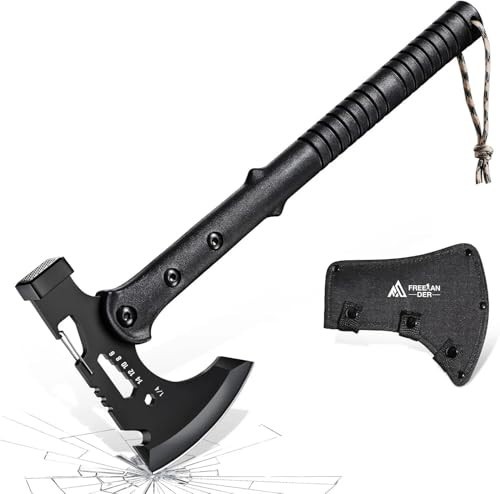 Multi-Functional Camping Axe with Sheath, Sharp Tactical Hatchet & Bottle Opener