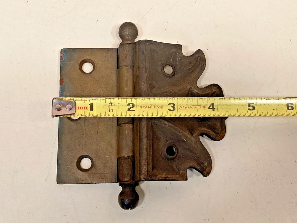 (3) Vintage brass-plated, offset butterfly hinges (3.5")
