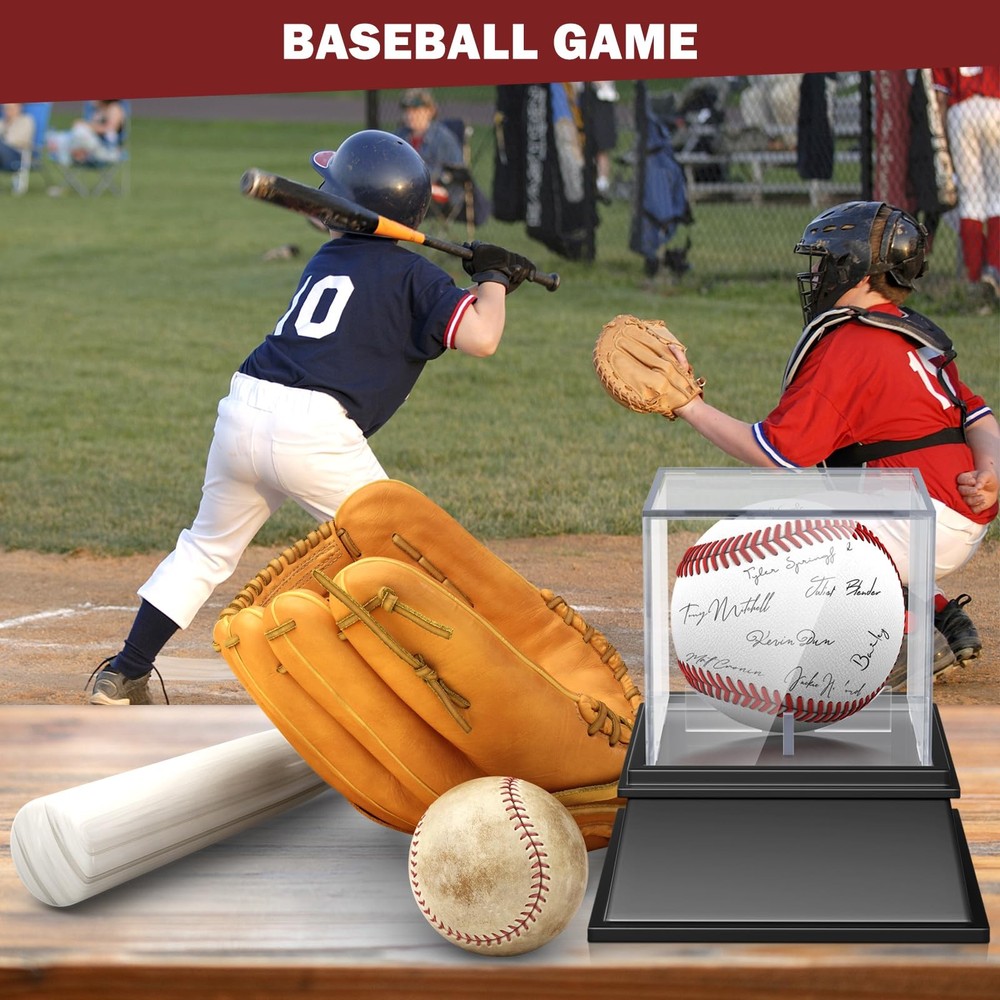 Baseball Display Case, Baseball Holder Display Case, Acrylic UV Protected Bas...