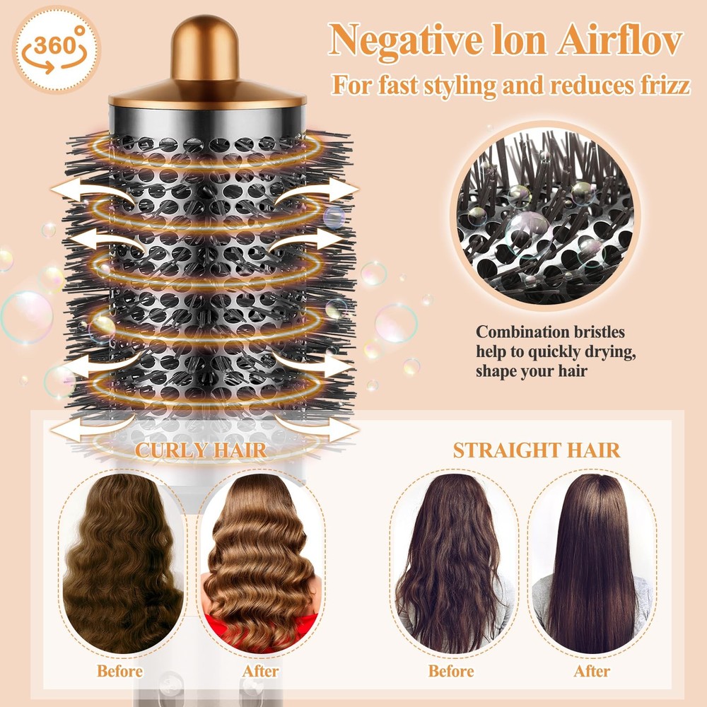 Dyson Airwrap Large Round Volumizing Brush - Nickel/Copper Fluffy Styler