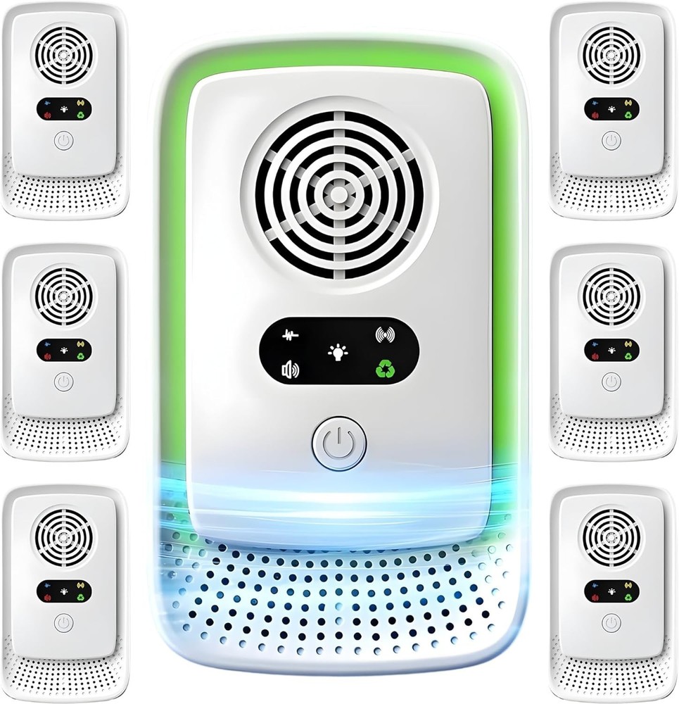 Ultrasonic Pest Repeller 6 Pack Plug In Rodent Mouse Bug Insect Control