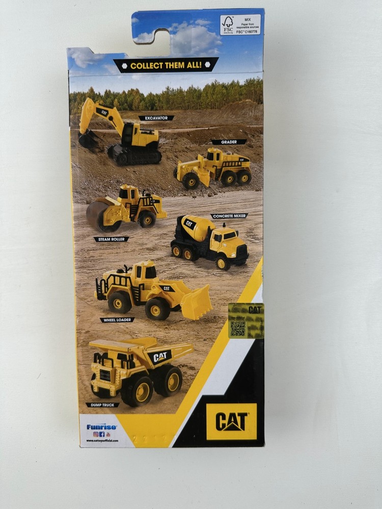 CAT Includes Wheel Loader Excavator and Steam Roller Construction Vehicle Toy 3+