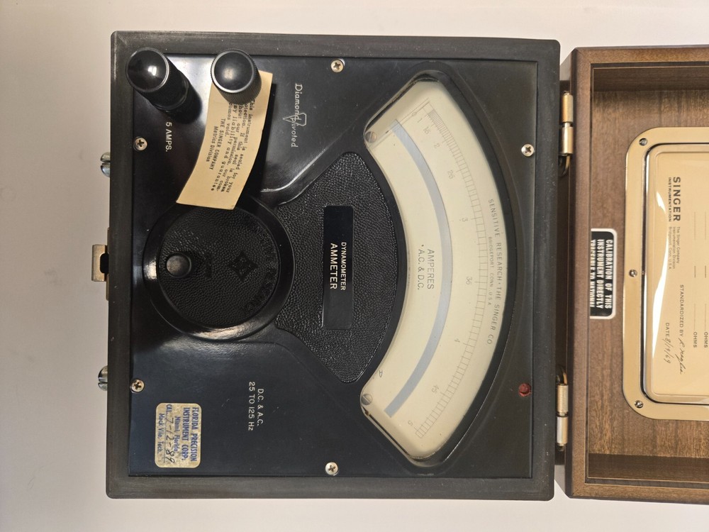 Sensitive Research Dynamometer Ammeter Model D Made by Singer Instrumentation