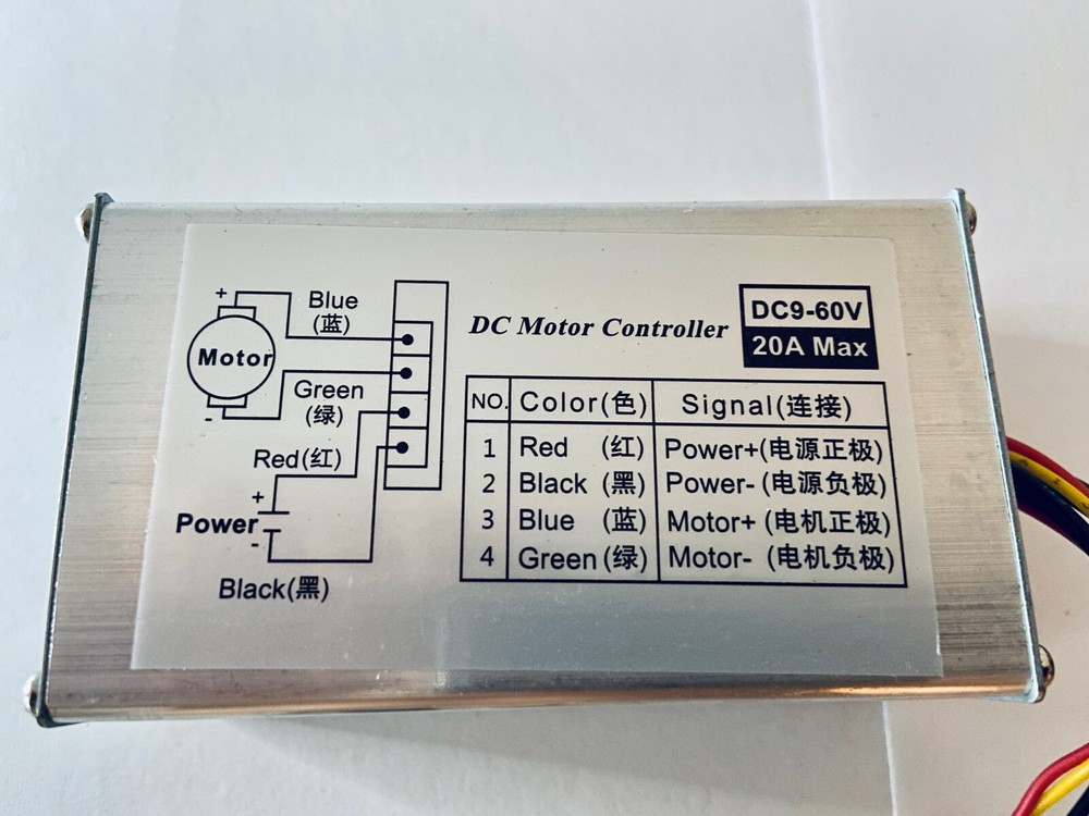 12V 24V Max 20A PWM DC Motor Stepless Variable Speed Control Controller Switch