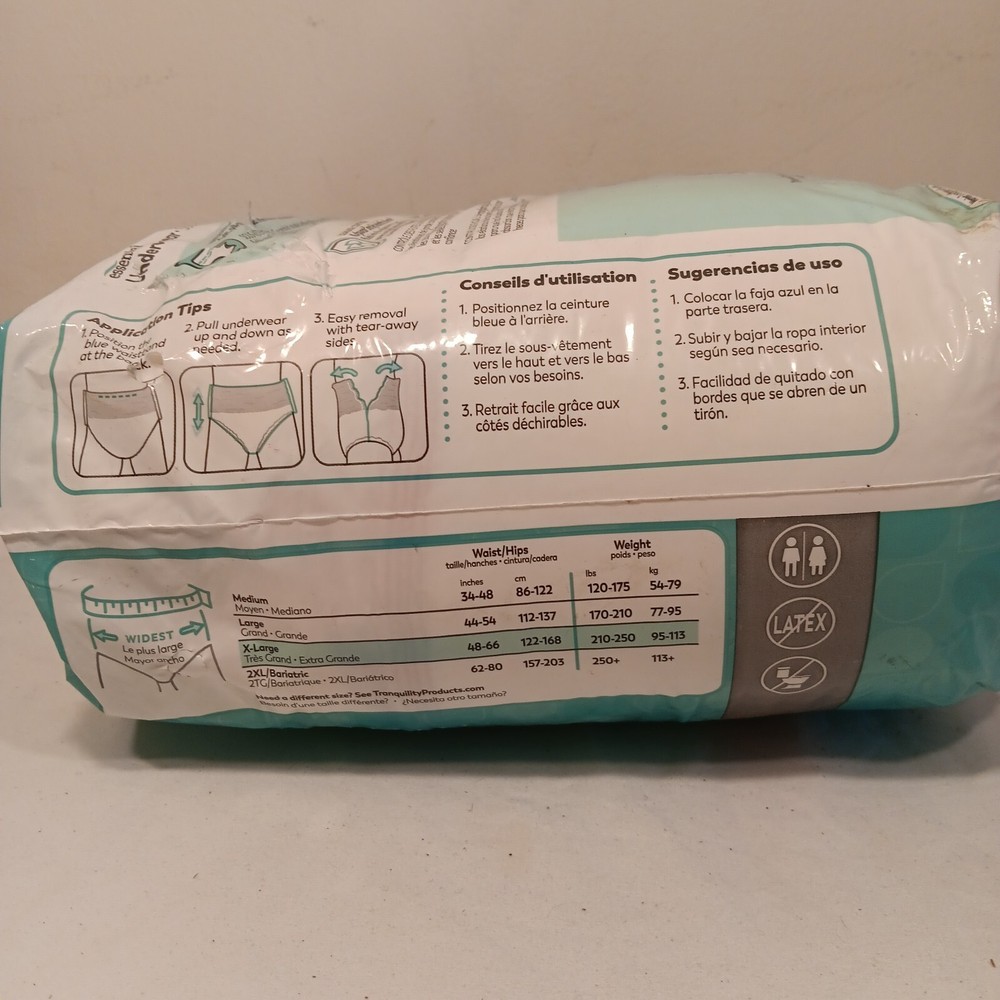Tranquility Disposable Underwear X-Large Heavy 14 Ct