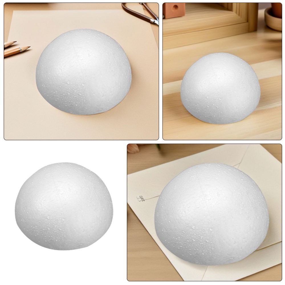 2 Pcs Foam Half Ball Floral Round Craft Polystyrene Balls