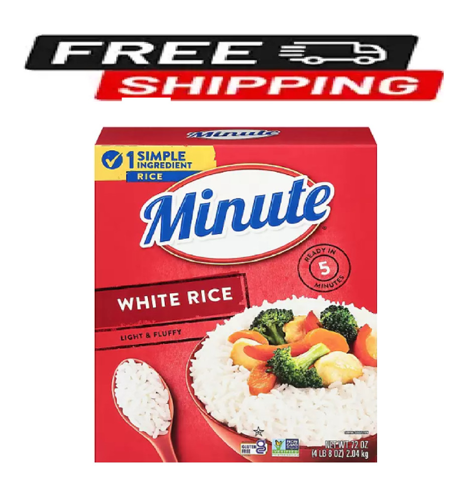 Minute Instant Light and Fluffy White Rice, 72oz.