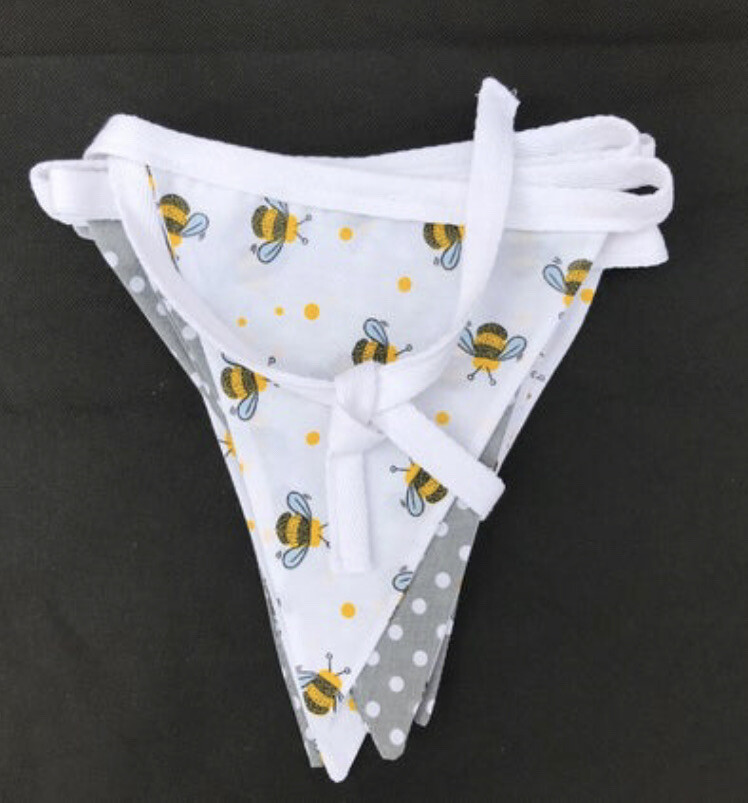 Handmade Bumble Bee  / Bee Bunting , Double Layer