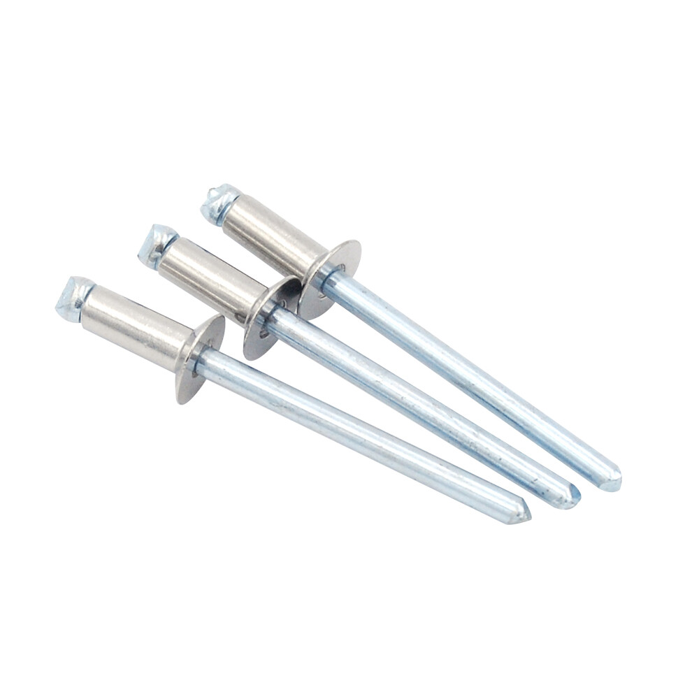 100pcs M3.2 Diameter Stainless Steel Open End Countersunk Head Blind Pop Rivets