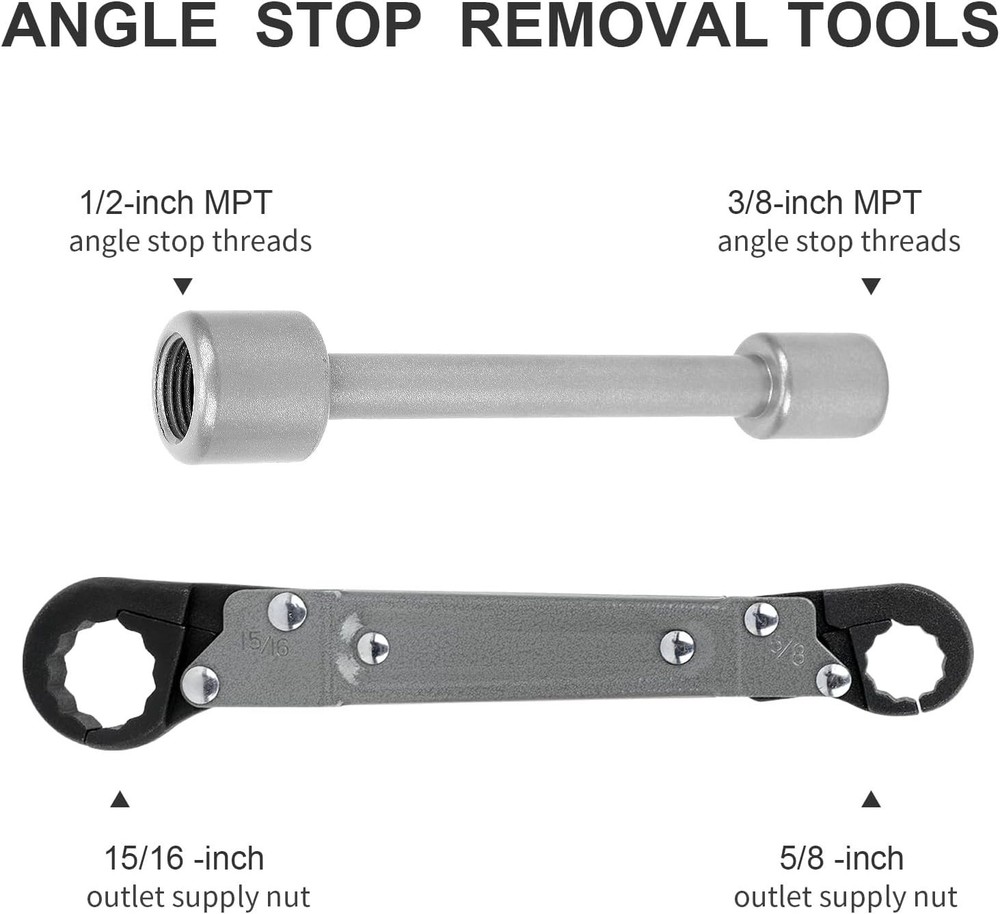 Adjustable Angle Stop Wrench Kit for 3/8" & 1/2" Compression Valves