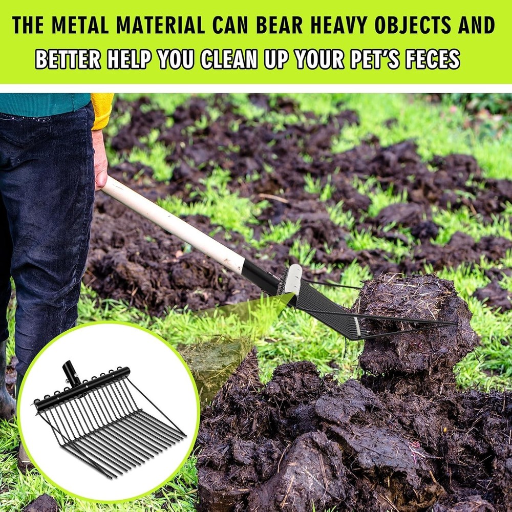 2 Pcs Metal Fork Head Manure Pitch Fork Replacement Head Horse Rake Bulk ...
