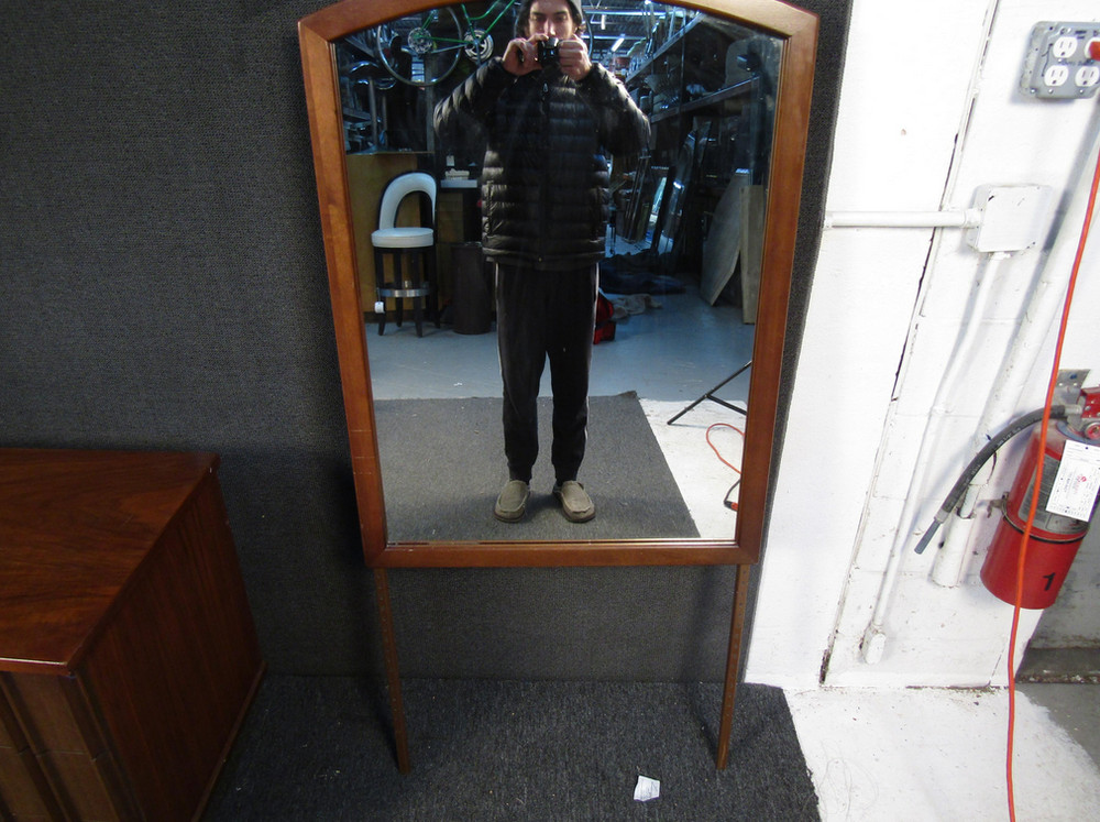 Mid-Century Walnut Sideboard w\ Mirror