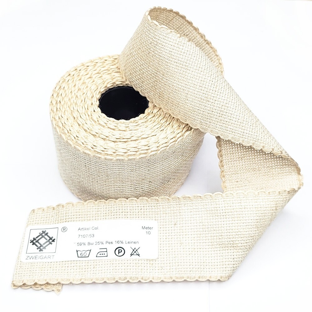 Zweigart Band Aida 16ct Raw 7107-053 Width 5cm
