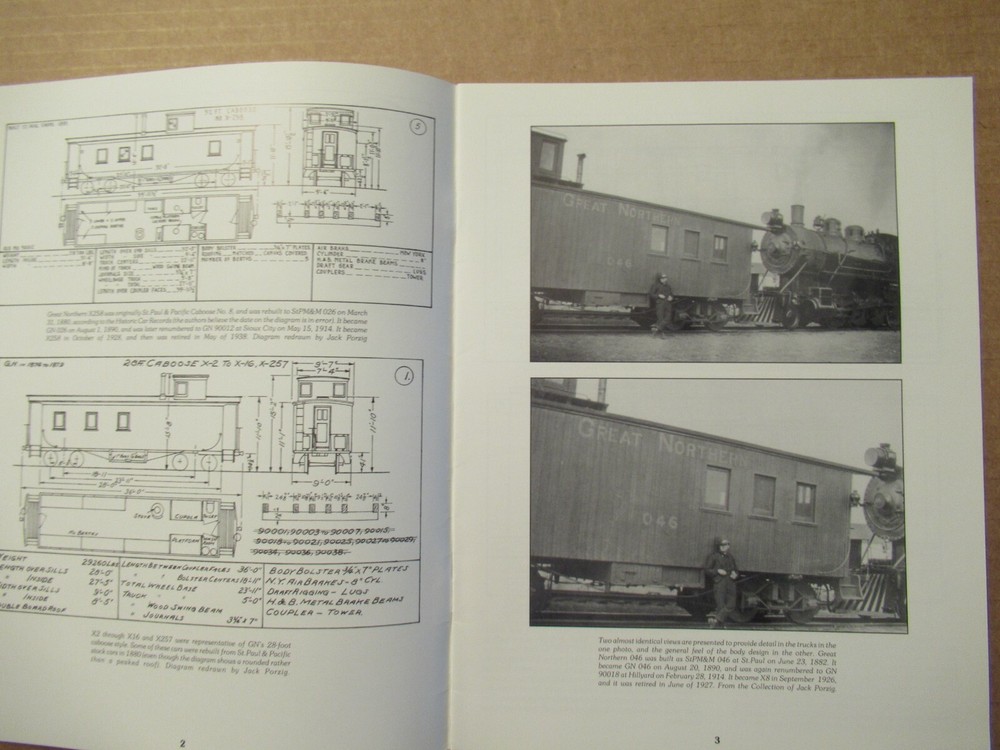 Great Northern Reference Sheet 247 Early Eight Wheel Cabooses