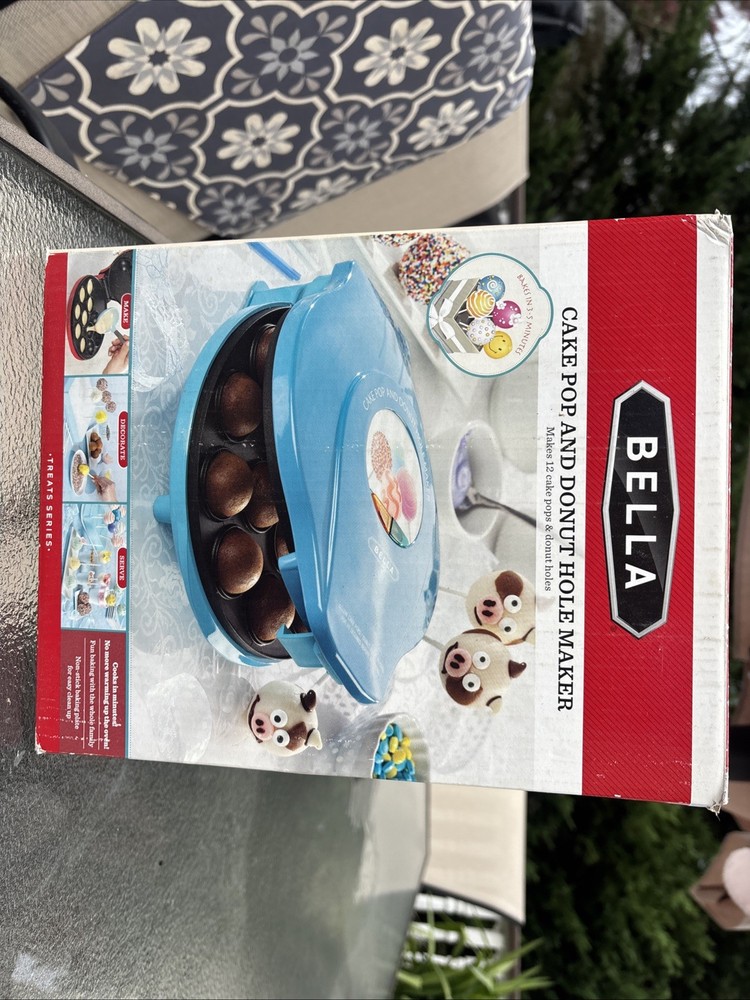 BELLA Cake Pop and Donut Hole Maker Blue - Brand New, Open Box