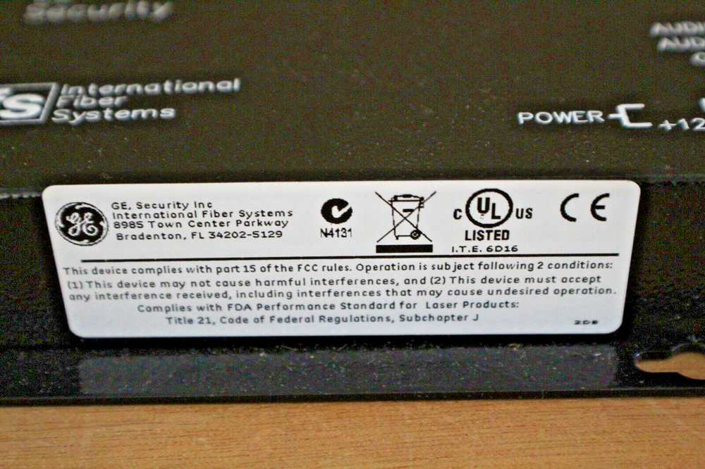 GE SECURITY IFS VAT1200 VIDEO Transmitter/AUDIO Transmitter