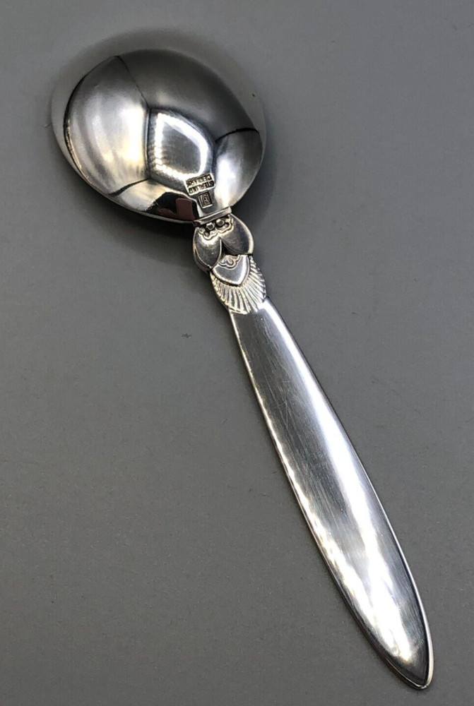Cactus by George Jensen Sterling Silver Jam Spoon 5.5"