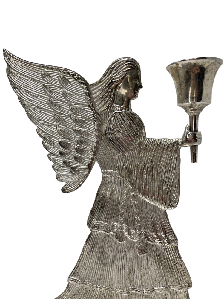 Wm Rogers & Son Silverplated Angel Candle Holder