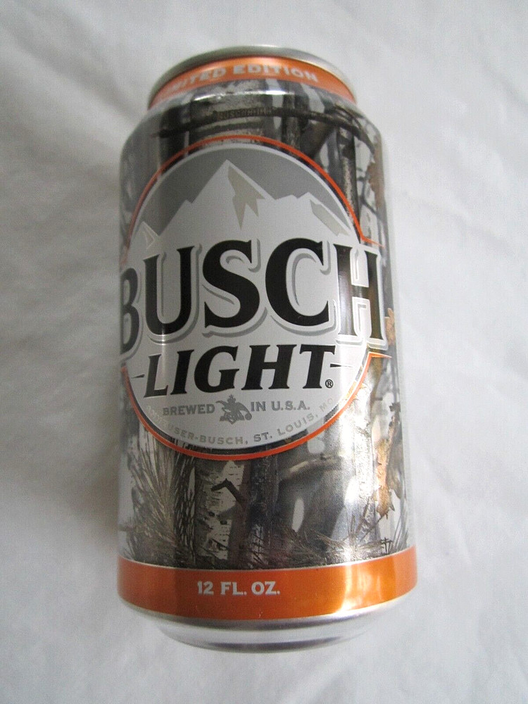 2023 Empty Busch Camo Real Tree Can Limited Edition Beer Man Cave Bottom Opened