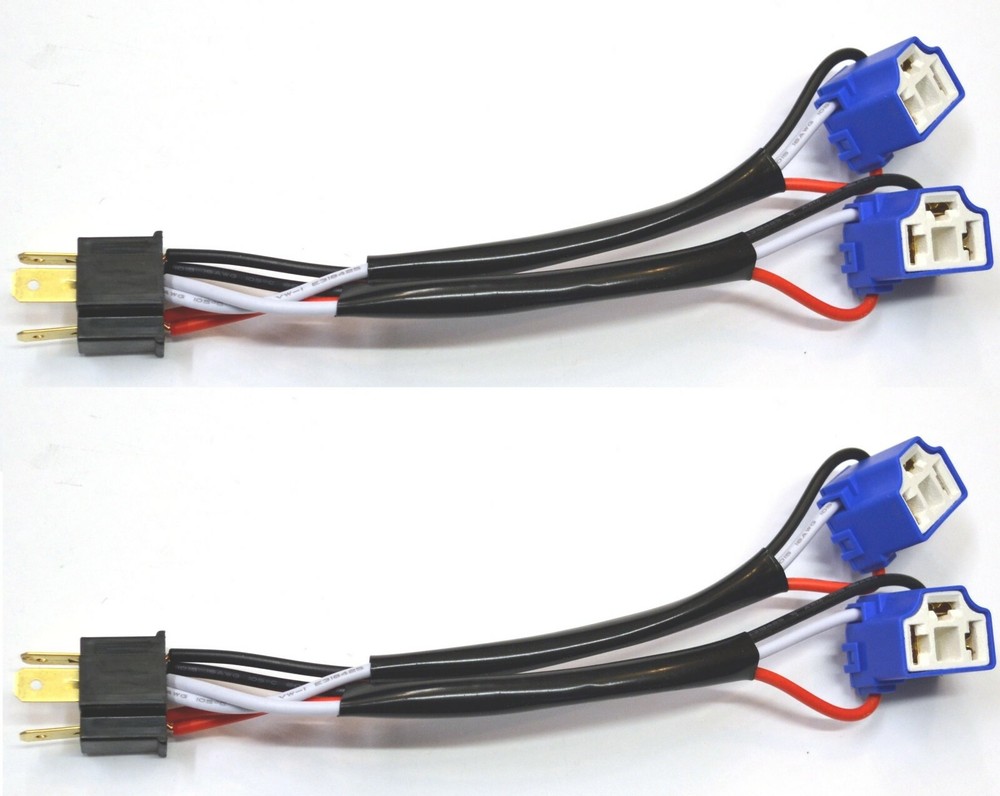 Splitter Wire Ceramic A H6054 Two Harness Head Light Replace Plug Socket Adapter