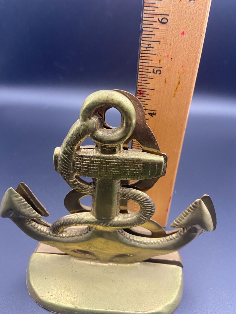 Brass Anchor Book Ends "Read"