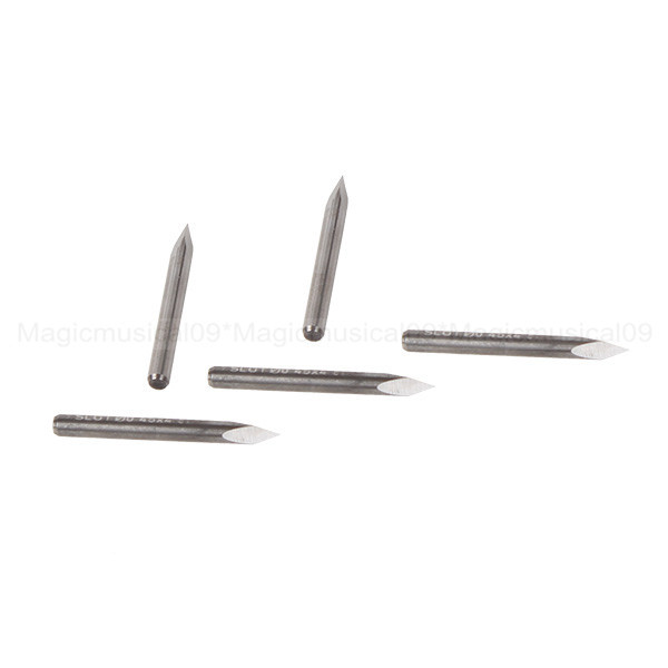 5x Carbide Steel 45 Degree 0.1mm CNC Router Triangular Pyramid Engraving Bits