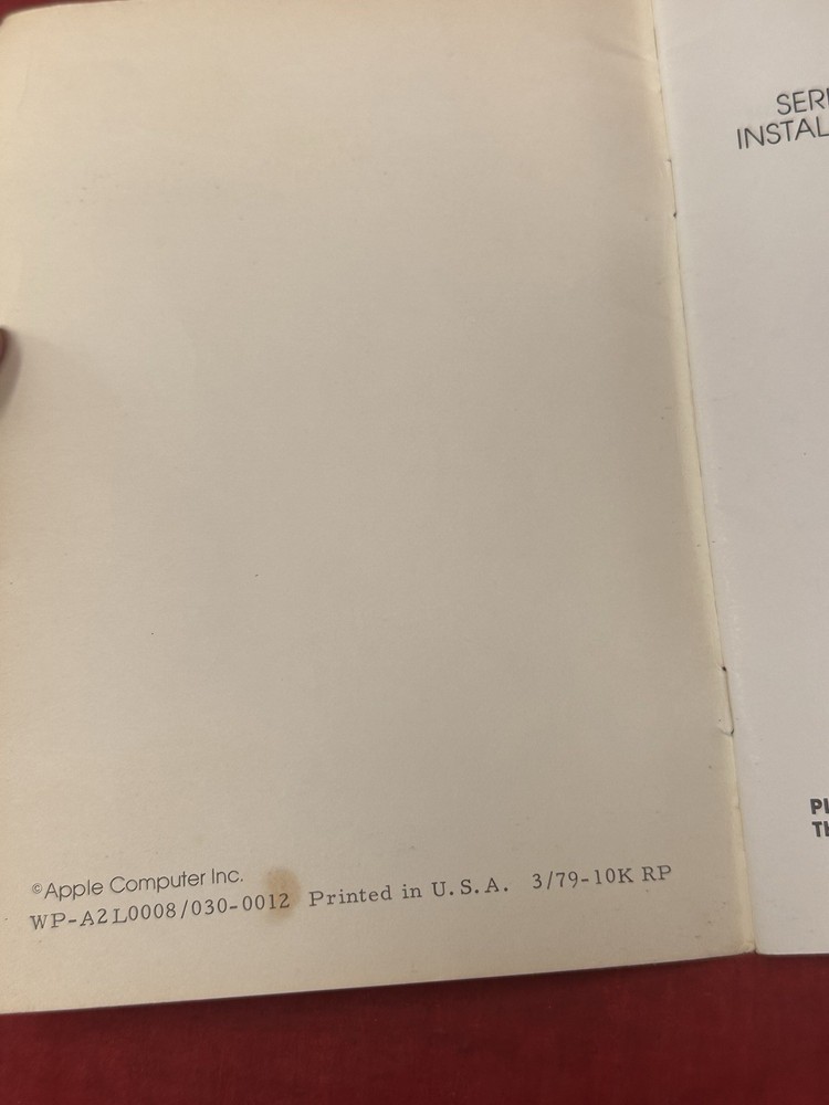 1979 Apple II Serial Interface Card Installation & Operating Manual