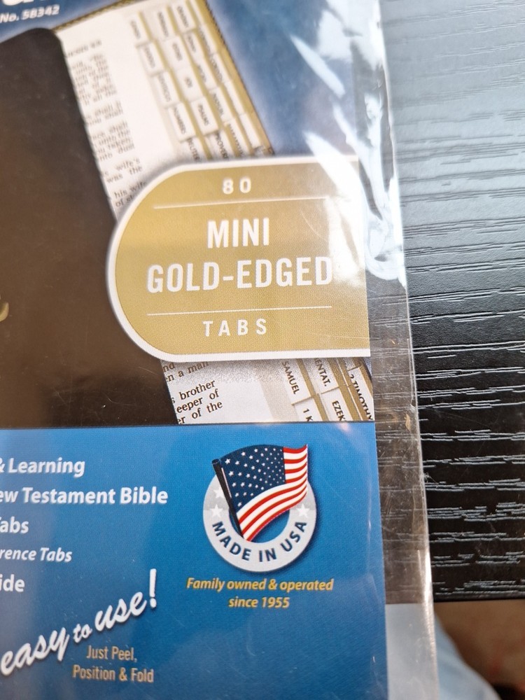 Tabbies Bible Indexing Tabs Mini Gold Edged