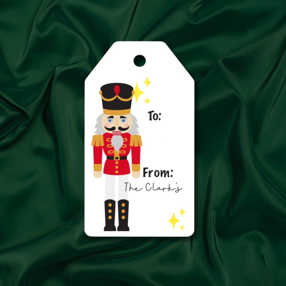 Custom Holiday Nutcracker Gift Tags | Set of 8