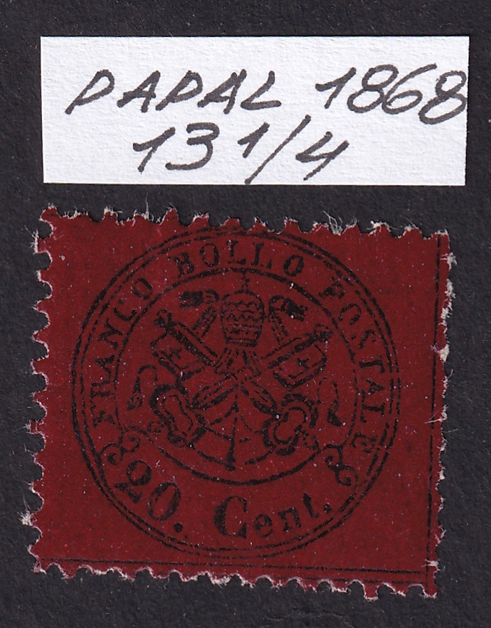 1868 Papal State 20 Cent Stamp ⭐️ 975 Classic - As scans