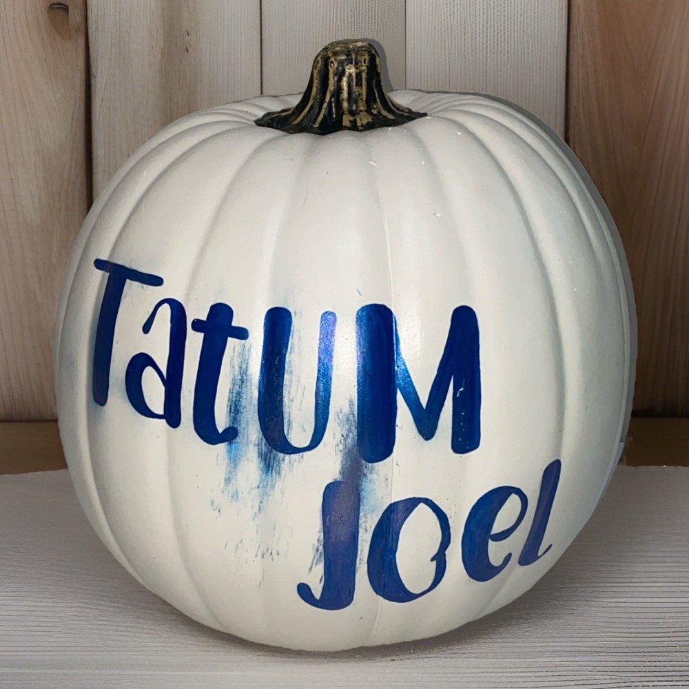 White Pumpkin Project Painting - Tatum Joel, Used