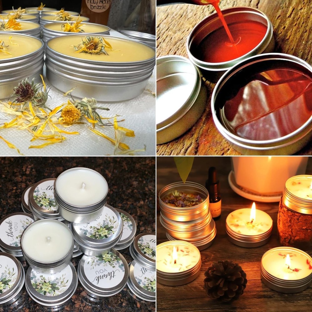 6pack 100ml Aluminum Tin Jars 100 Gram Empty Travel Cosmetic Sample Containers