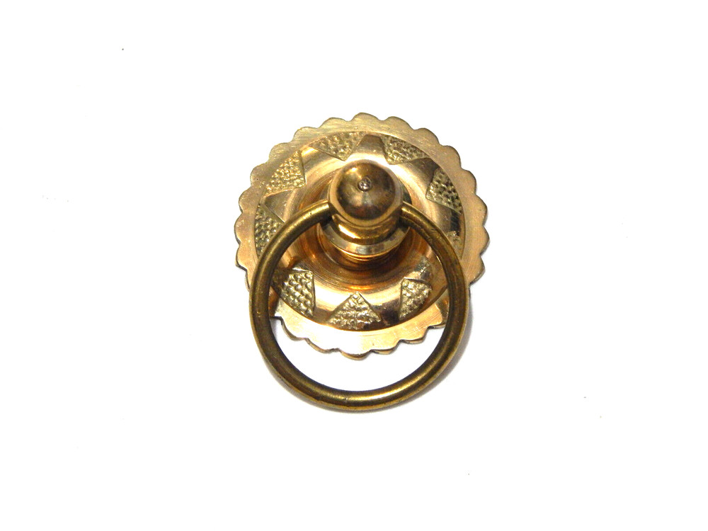 Eastlake Solid Cast Brass Ring Drawer or Door Pull