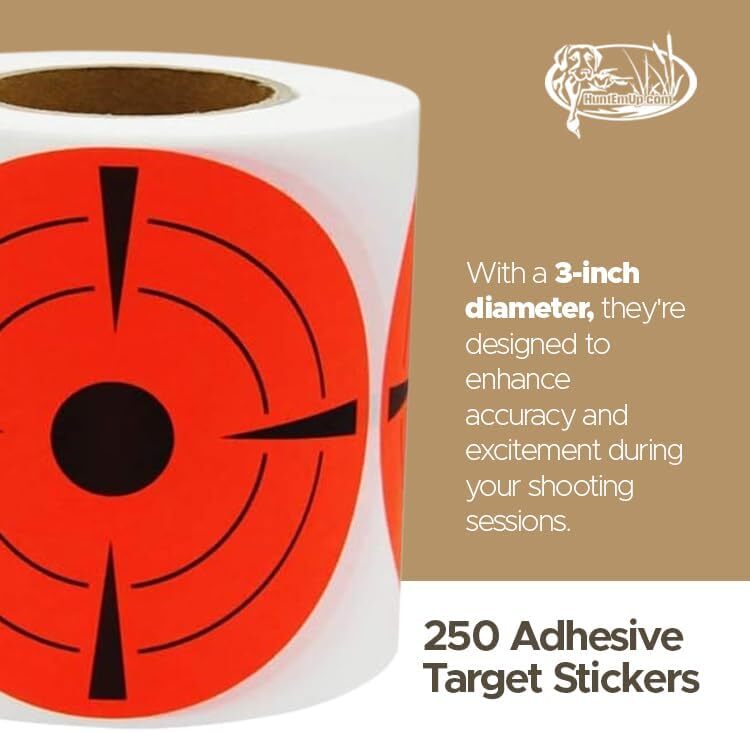 3" Round Adhesive Target Stickers