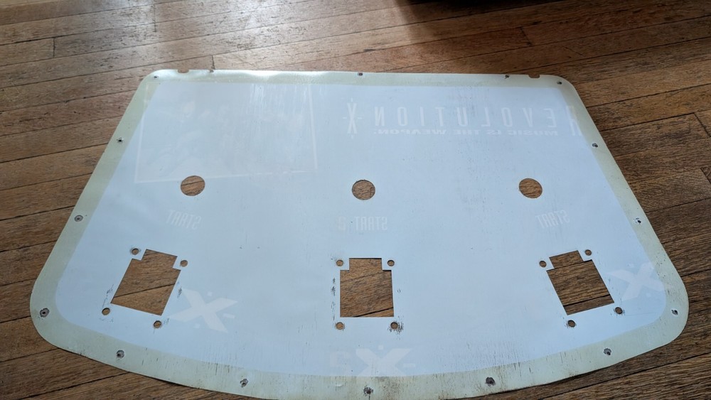 Aerosmith Revolution X Arcade Midway Control Panel Insert 3 Player