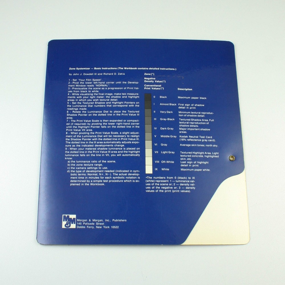 M&M Zone Systemizer for Creative Photographic Control Exposure Pivot Dial