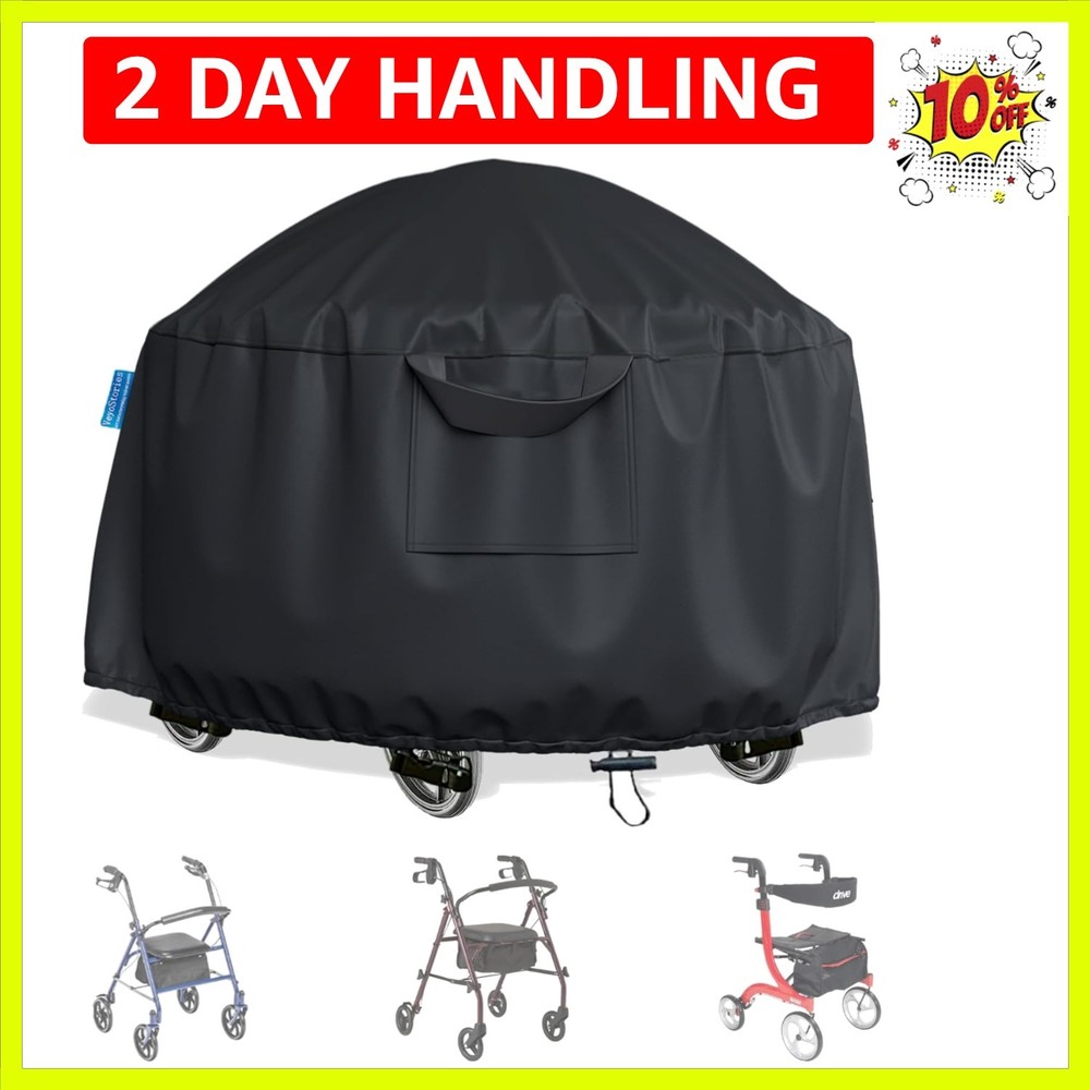 Rollator Walker Cover for Seniors - Dustproof & Waterproof, Fits Rolling Roll...