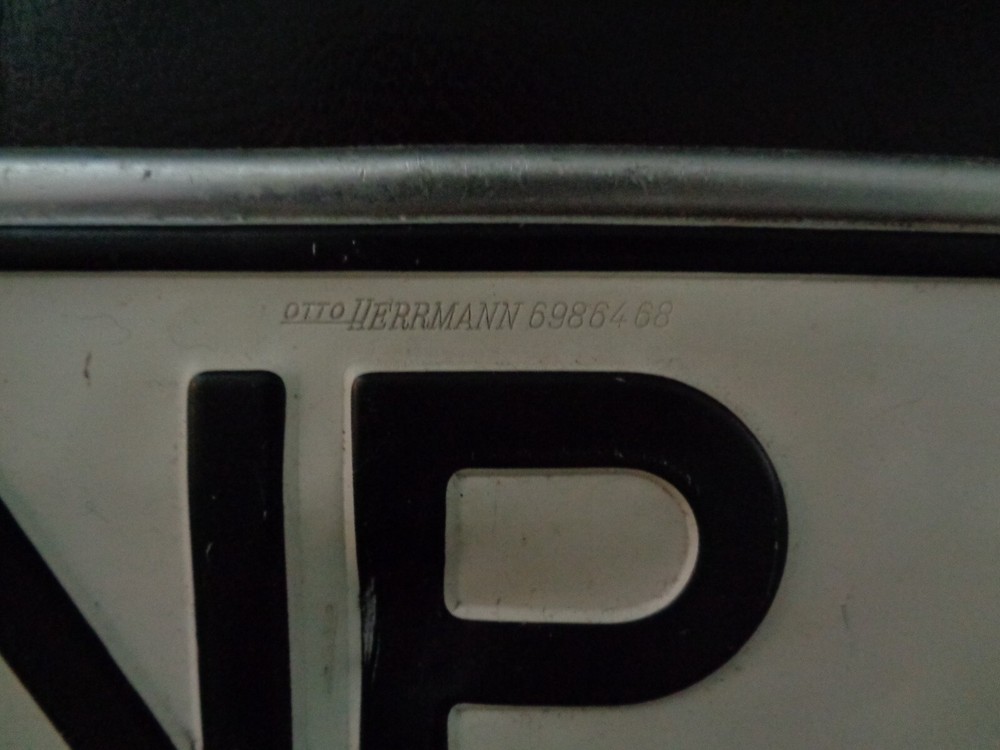 Vintage German Germany licence plate