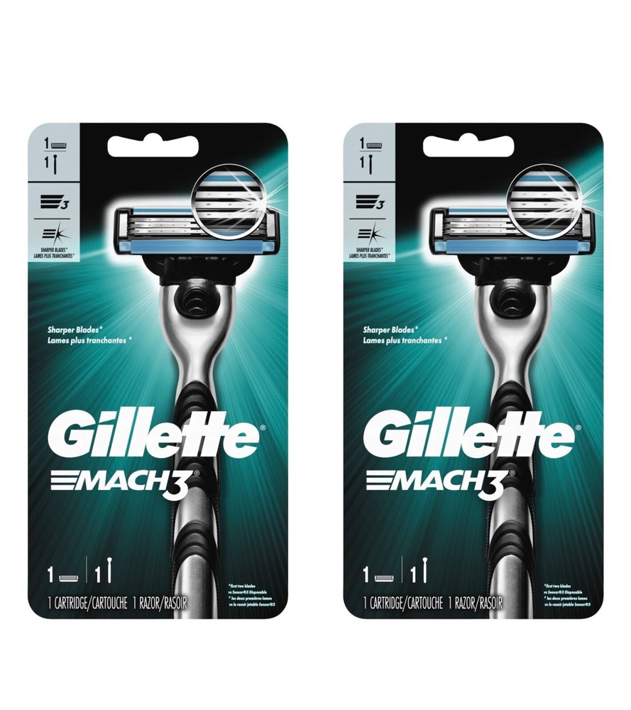 2 Pack: Gillette Men's Razor, Handle & 1 Blade Refill
