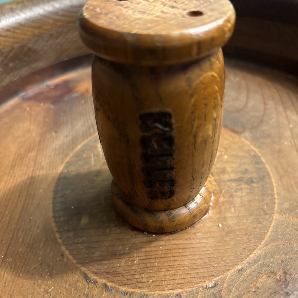 Vintage Keller Rustic Wooden Nut Cracker Nut Bowl