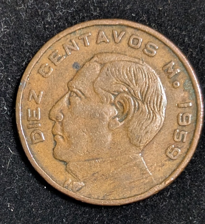 1959 Mexico 10 Centavos Circulated KM# 433