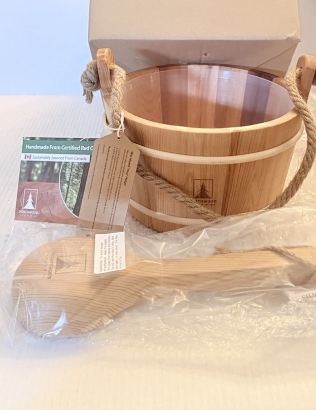 Sauna Bucket with Rope Handle