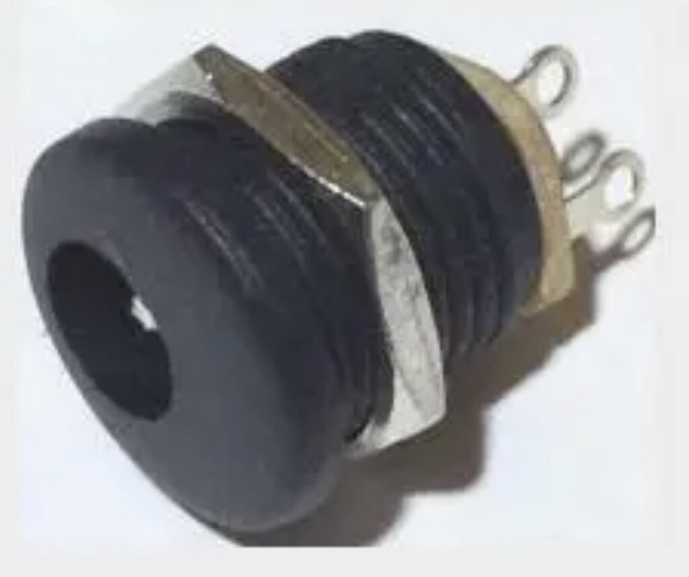 DC Power Jack Female Socket Barrel Connector - Panel Mount - 5.5 x 2.1mm